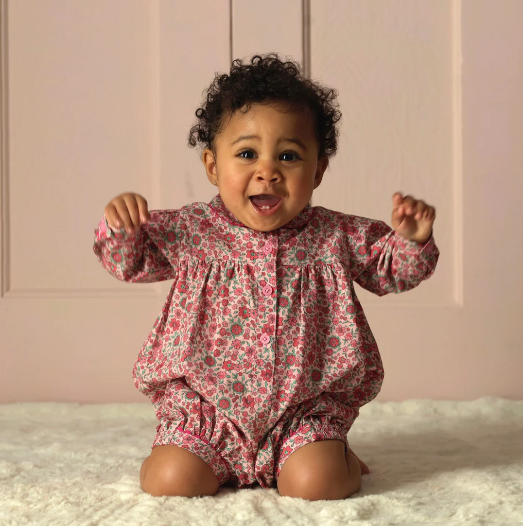 Rachel Riley Cosmos Floral Babysuit