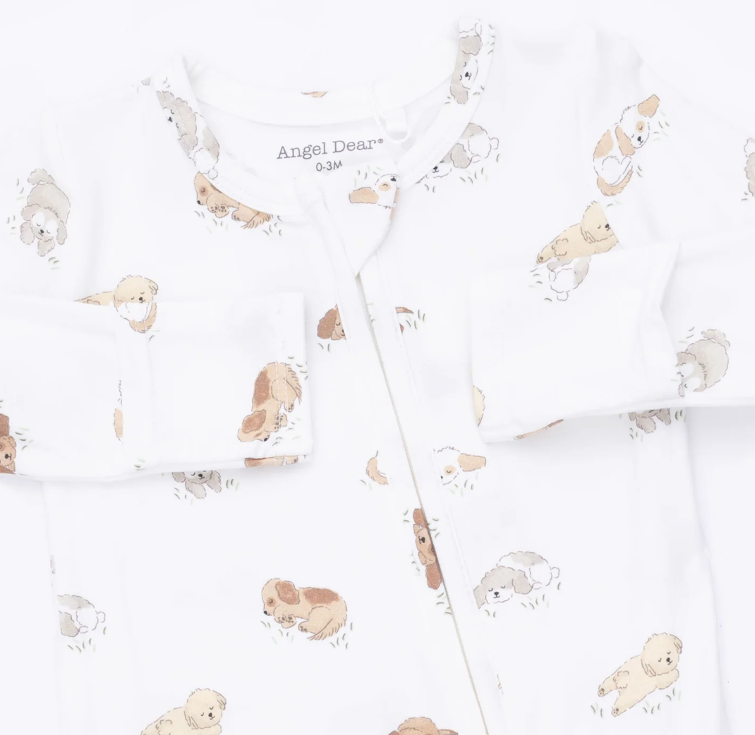 Angel Dear 2 Way Zipper Footie - Puppy Snuggle Club