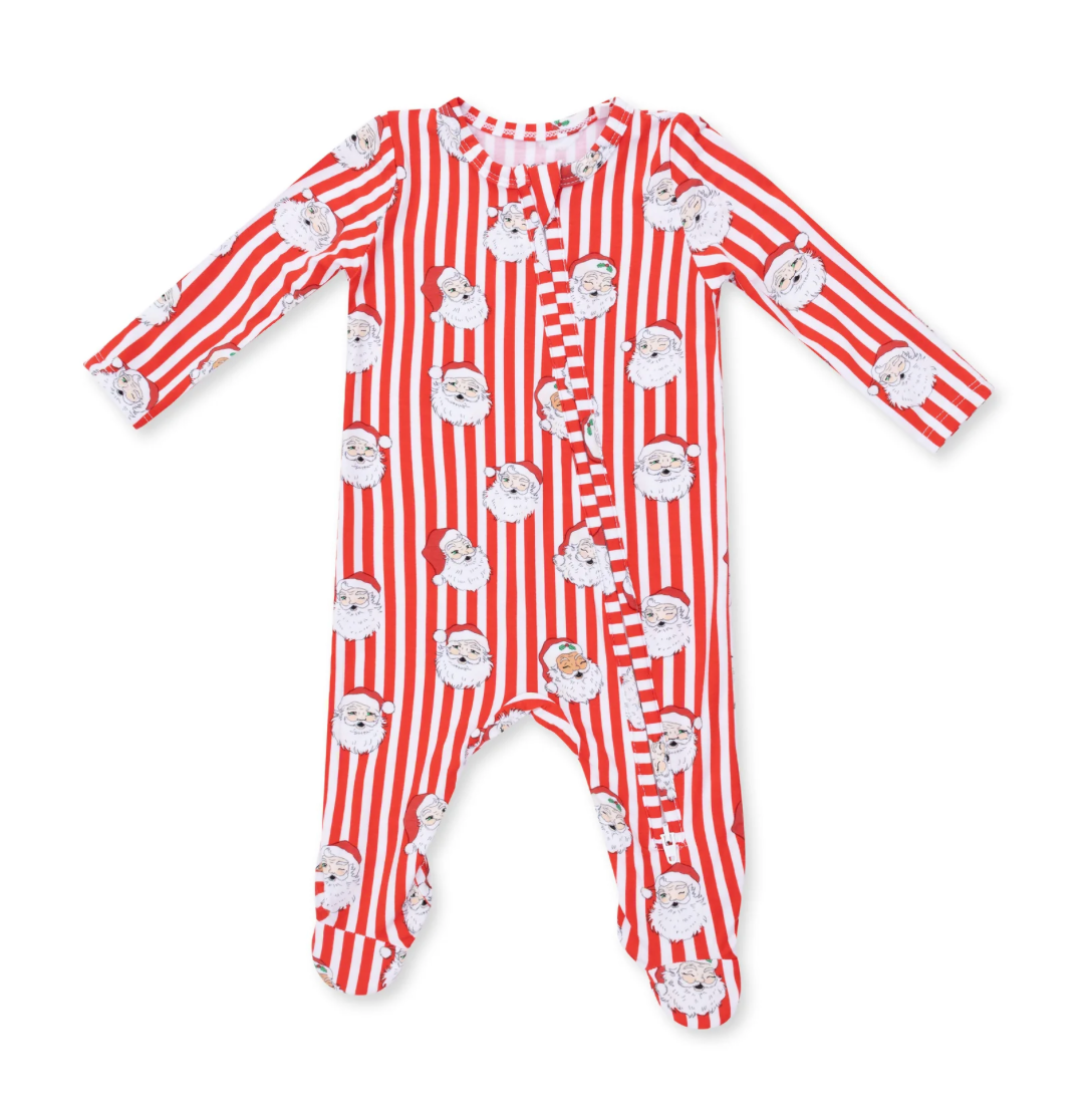 Angel Dear 2 Way Zipper- Vintage Santa Stripe