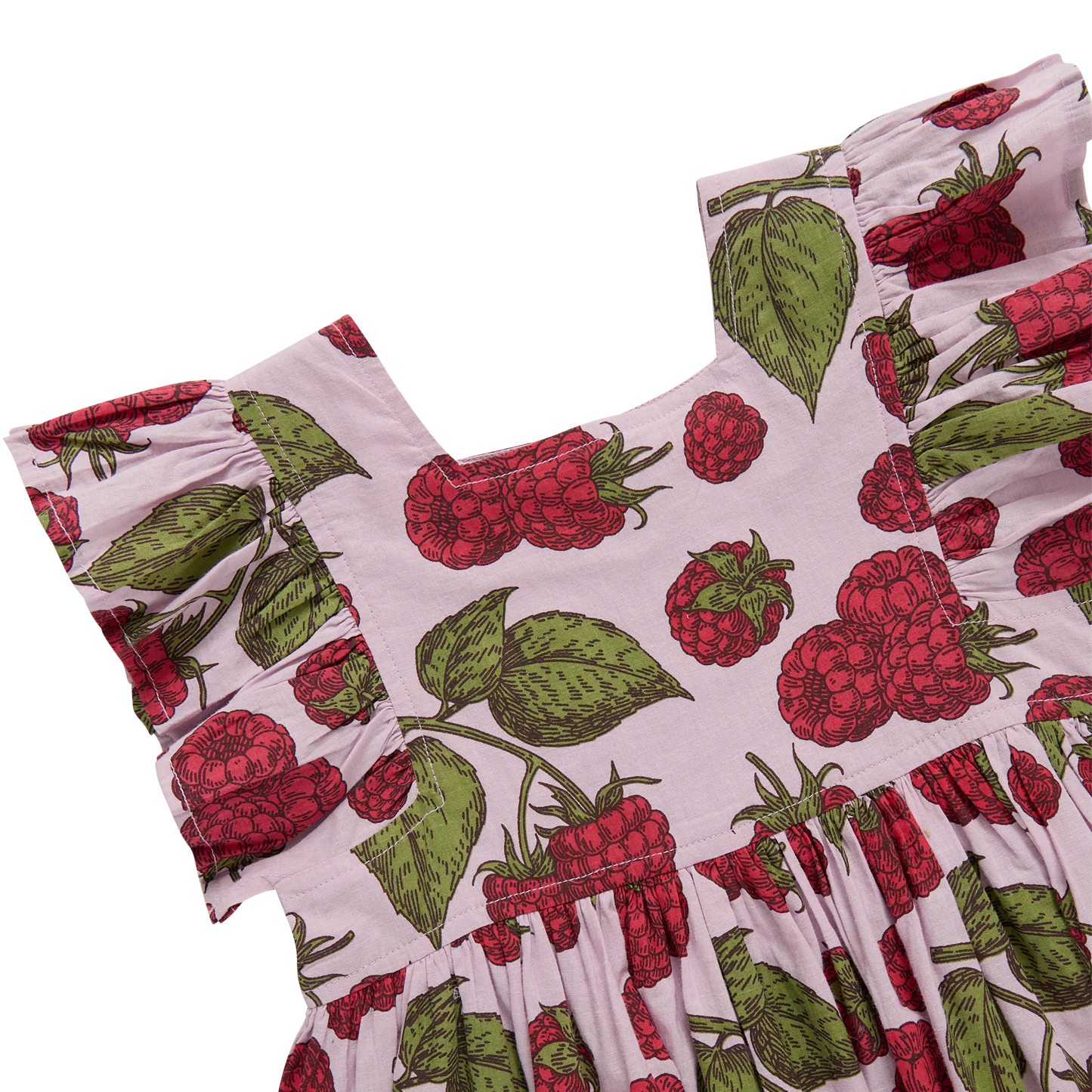 Girls Lavender Raspberries Dress- Elsie Dress