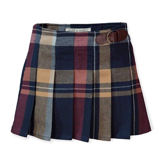 Organic Pleated Skirt with Buckle Detail