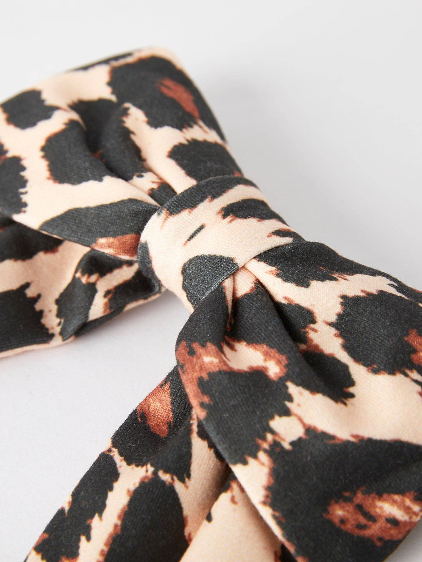 Leopard Print Bow Hairpin