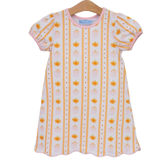 Scalloped Pumpkin Patch Dress
