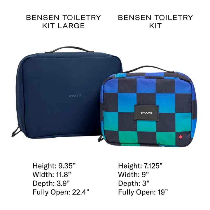 STATE Bags - Bensen Toiletry Kit - Metallic Pink & Silver