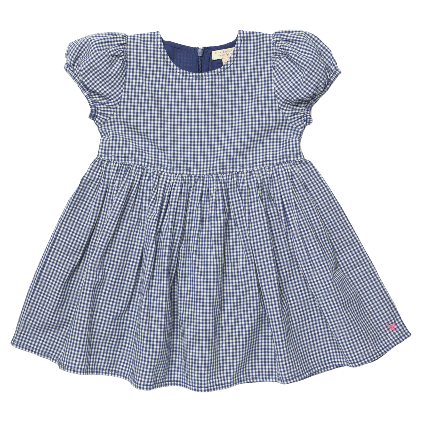 Pink Chicken GIRLS BREYTON DRESS - NAVY GINGHAM