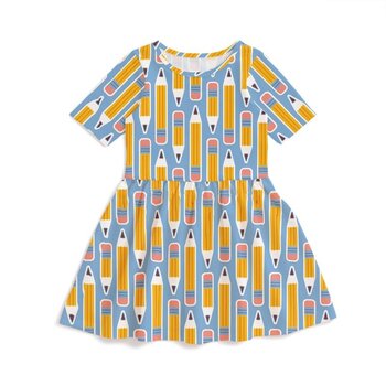 Calgary Dress - Pencils Blue