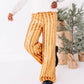 Gold Sequin Stripe | Wide-Leg Pants