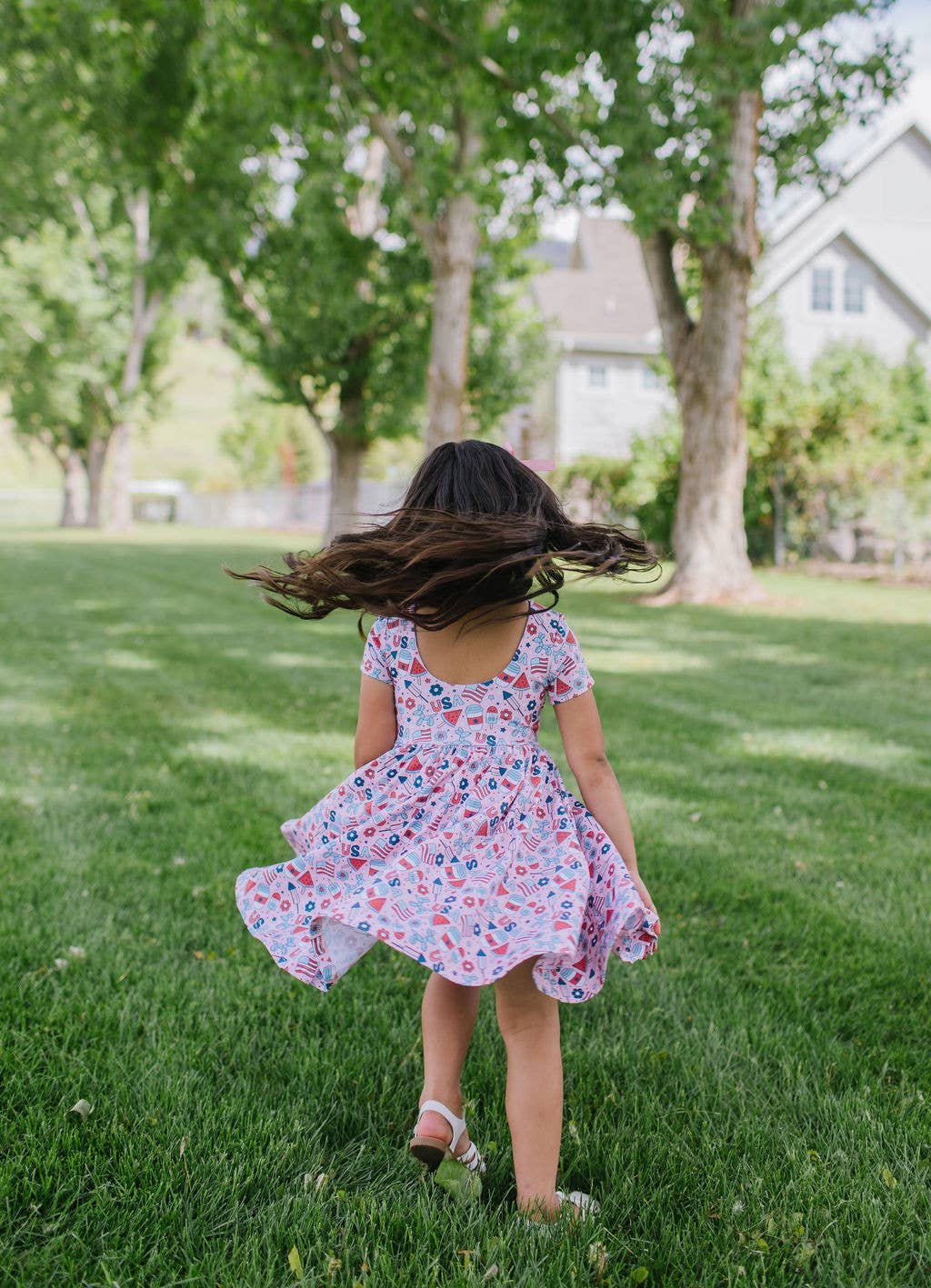 Ollie Jay Classic Twirl Dress in Pink Celebration