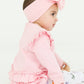 Baby Girls Pink Sweatshirt Bubble Romper