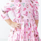 Boot Scootin' 3/4 Sleeve Ruffle Twirl Dress