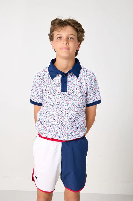 Summer slugger polo shirt