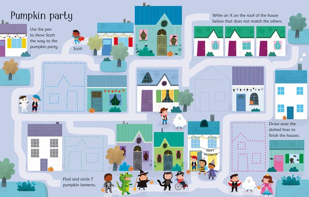 Wipe-Clean Halloween Activities : Usborne
