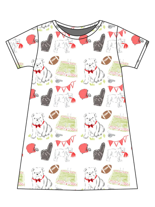 PRE ORDER Charlotte Play Dress - Game Day  Dawgs