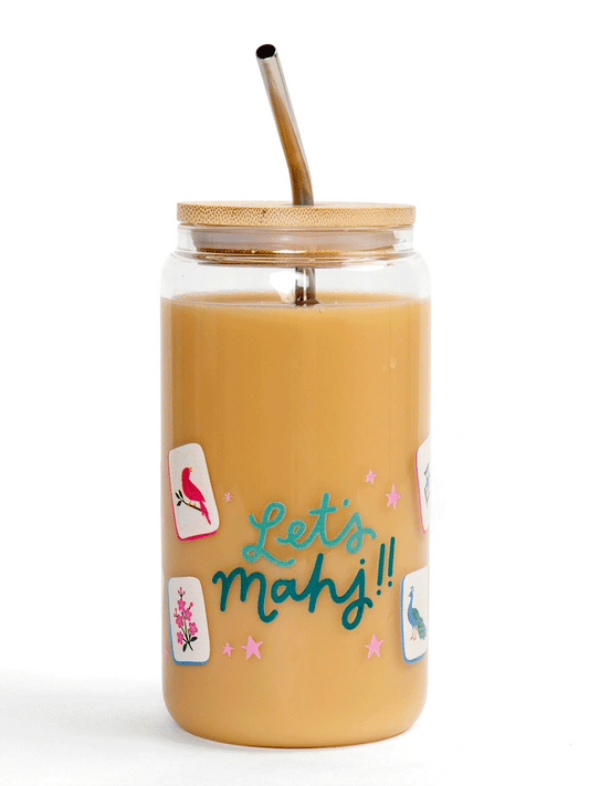 Let's Mahj Mahjong 16oz Glass Can