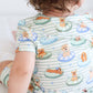 Two Piece Short Pajama Set | Poolside Pups Blue