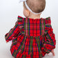 Baby Girls Red Nicholas Plaid Woven Long Sleeve Waterfall Bow Swing Top & Bloomer Set