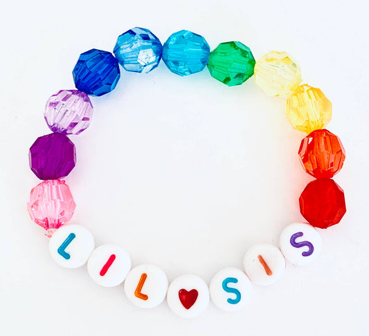Lil Sis Rainbow Beaded Bracelet