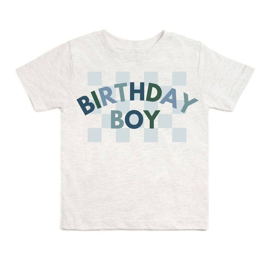Sweet Wink Birthday Boy Checker Short Sleeve T-Shirt