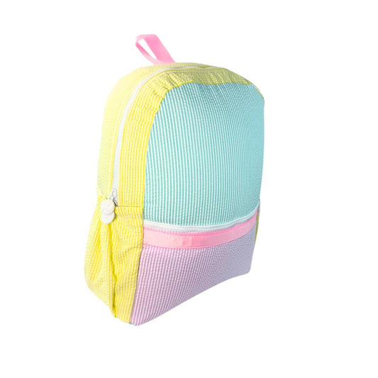 1989 Seersucker Medium Backpack w/ Pocket