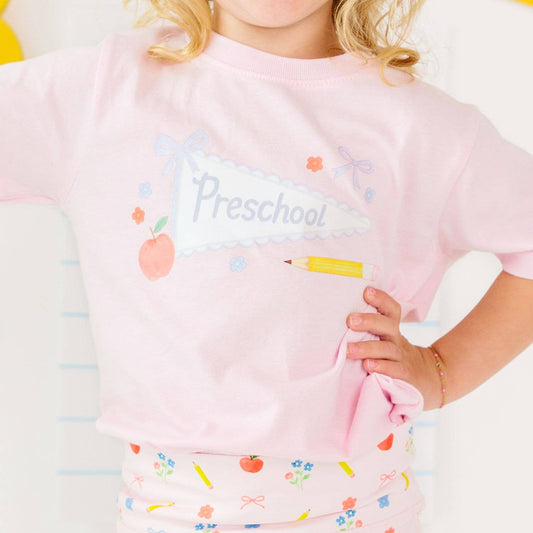 Preschool Bow Pennant Short Sleeve T-Shirt