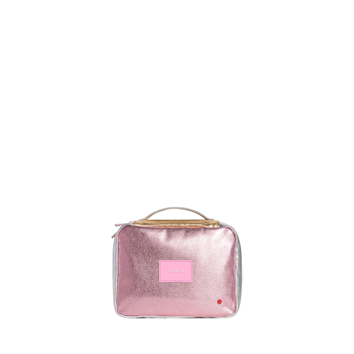 STATE Bags - Bensen Toiletry Kit - Metallic Pink & Silver