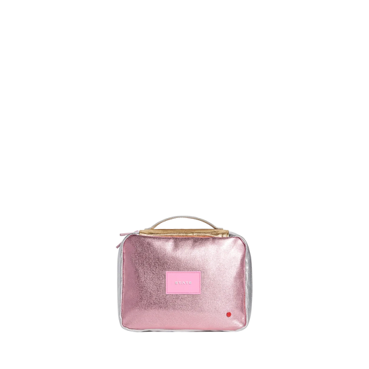 STATE Bags - Bensen Toiletry Kit - Metallic Pink & Silver