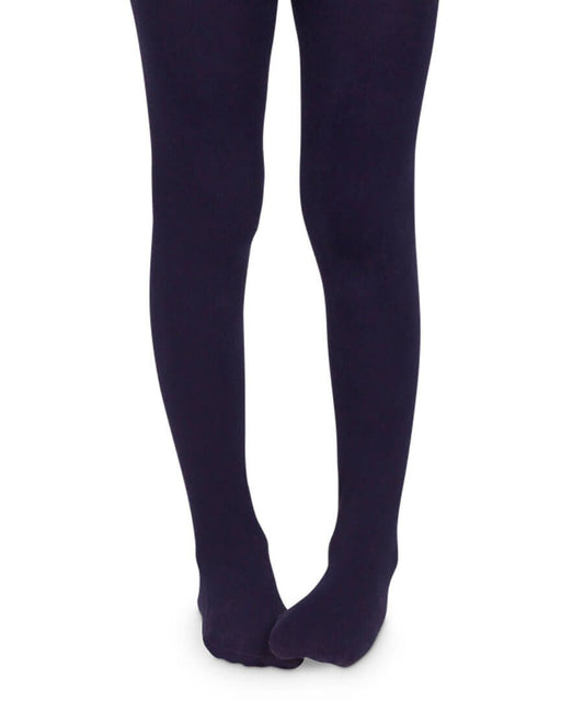 Jefferies Socks Smooth Toe Organic Cotton Tights - Navy