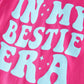 “IN MY BESTIE ERA” Rose Red Girls Short Sleeve Tops