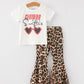 Girls' Heart Leopard Print Set