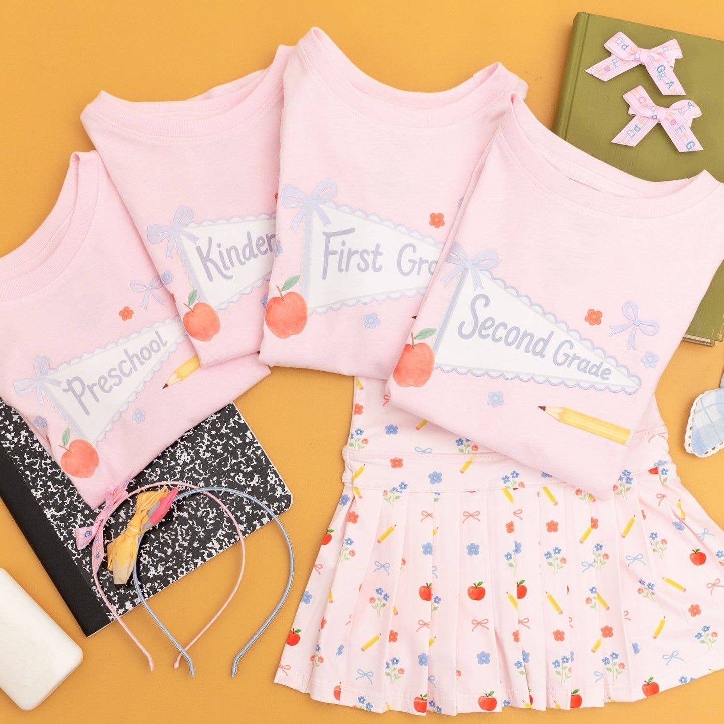 Kindergarten Bow Pennant Short Sleeve-T