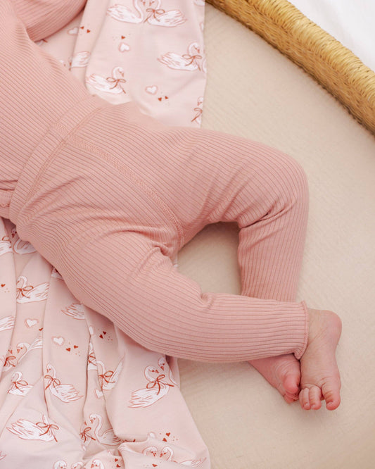 Ribbed Legging || Pink