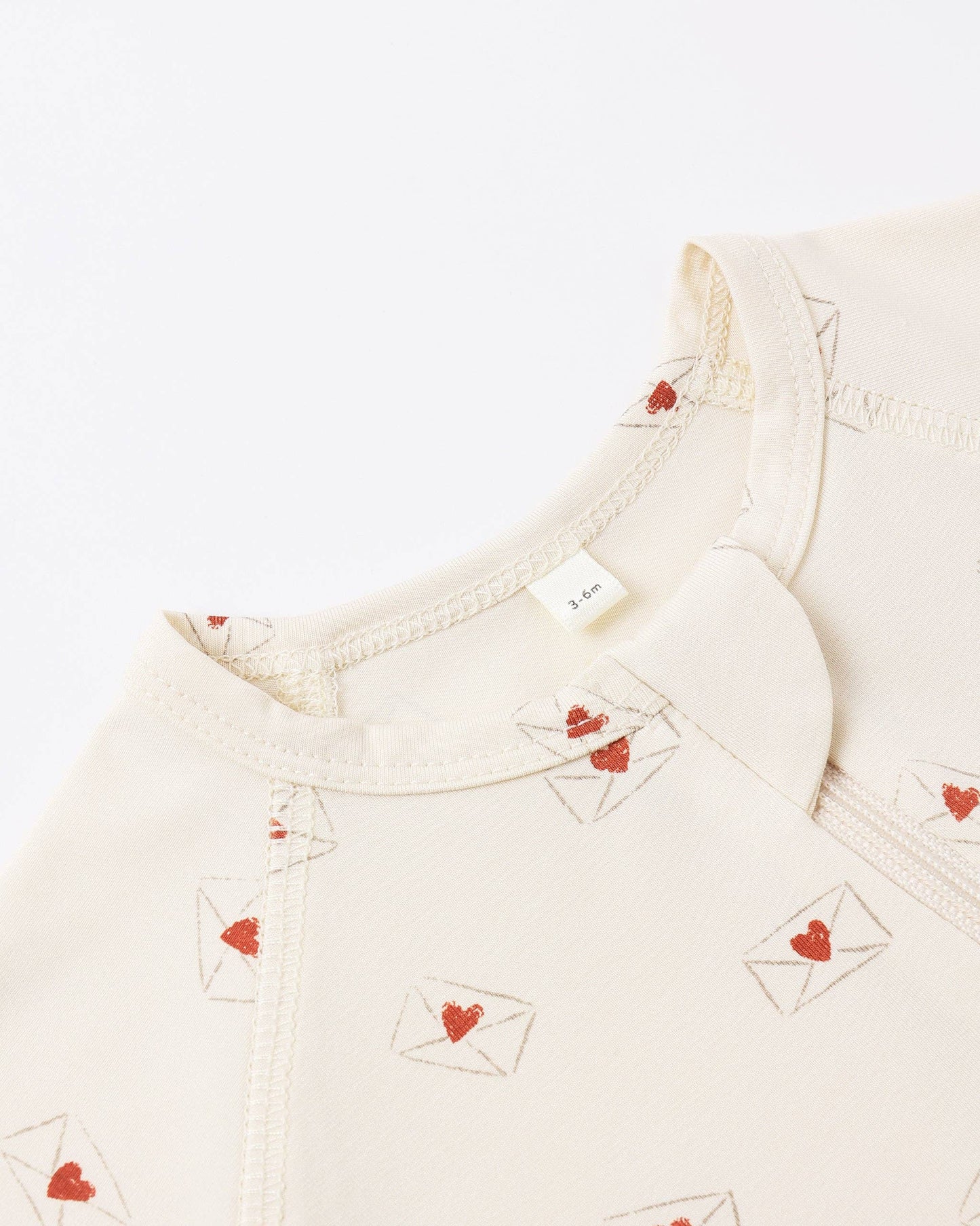 Bamboo Zip Footie || Valentine