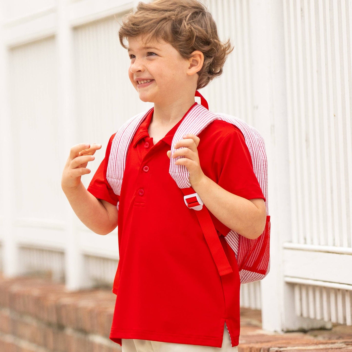 Boys Performance Polo - Red