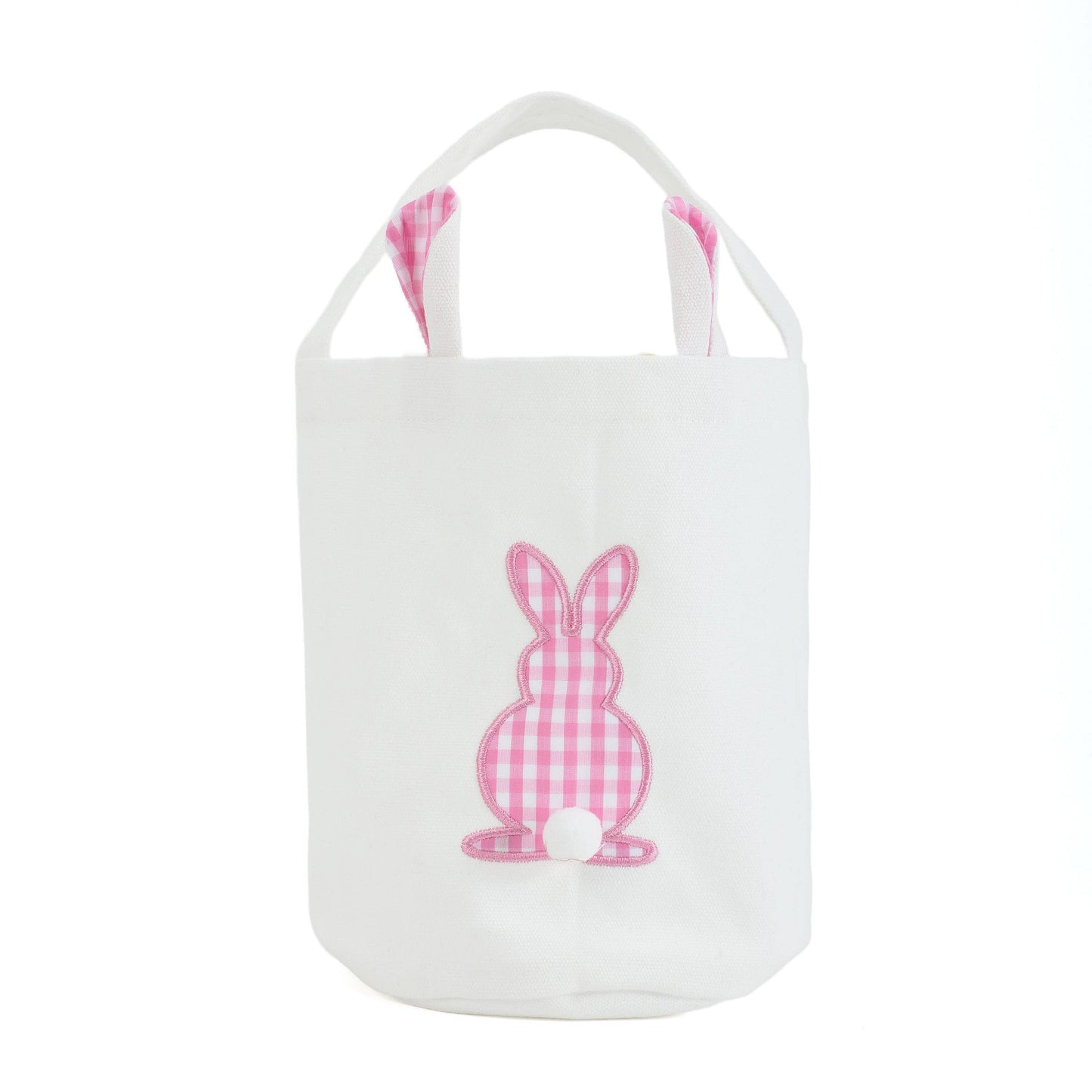 Pink Gingham Easter Bunny Basket
