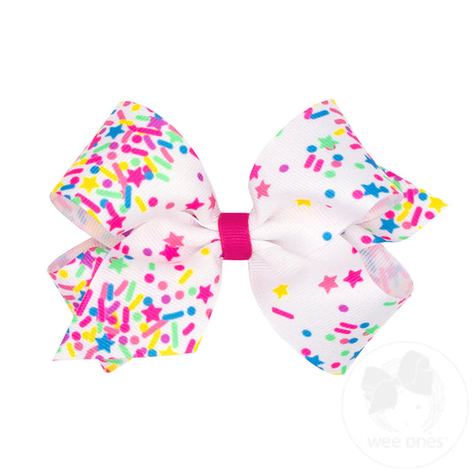 MED Birthday Neon Print Bow
