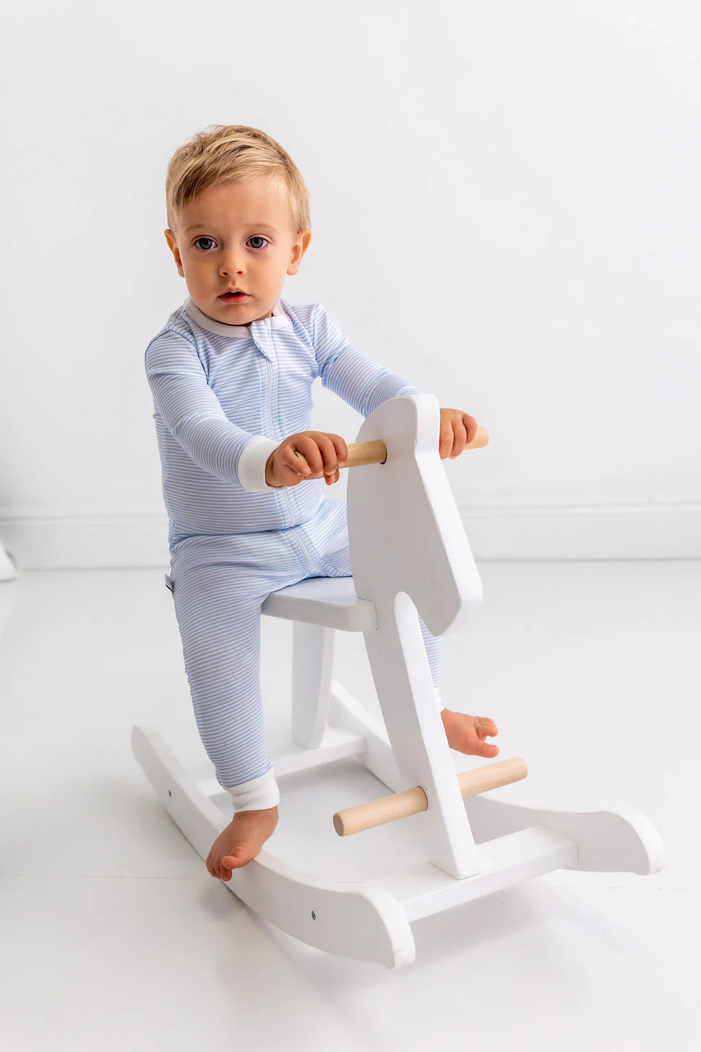Blue Striped Baby Onesie