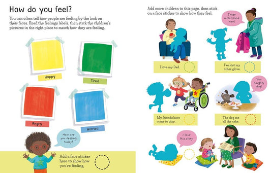 First Sticker Book Feelings : Usborne