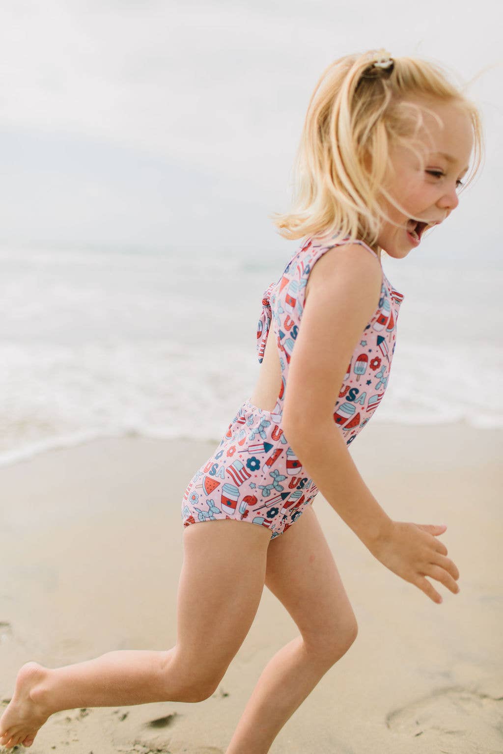 Ollie Jay Lucy Swim in Pink Celebration | girls UPF 50 swim