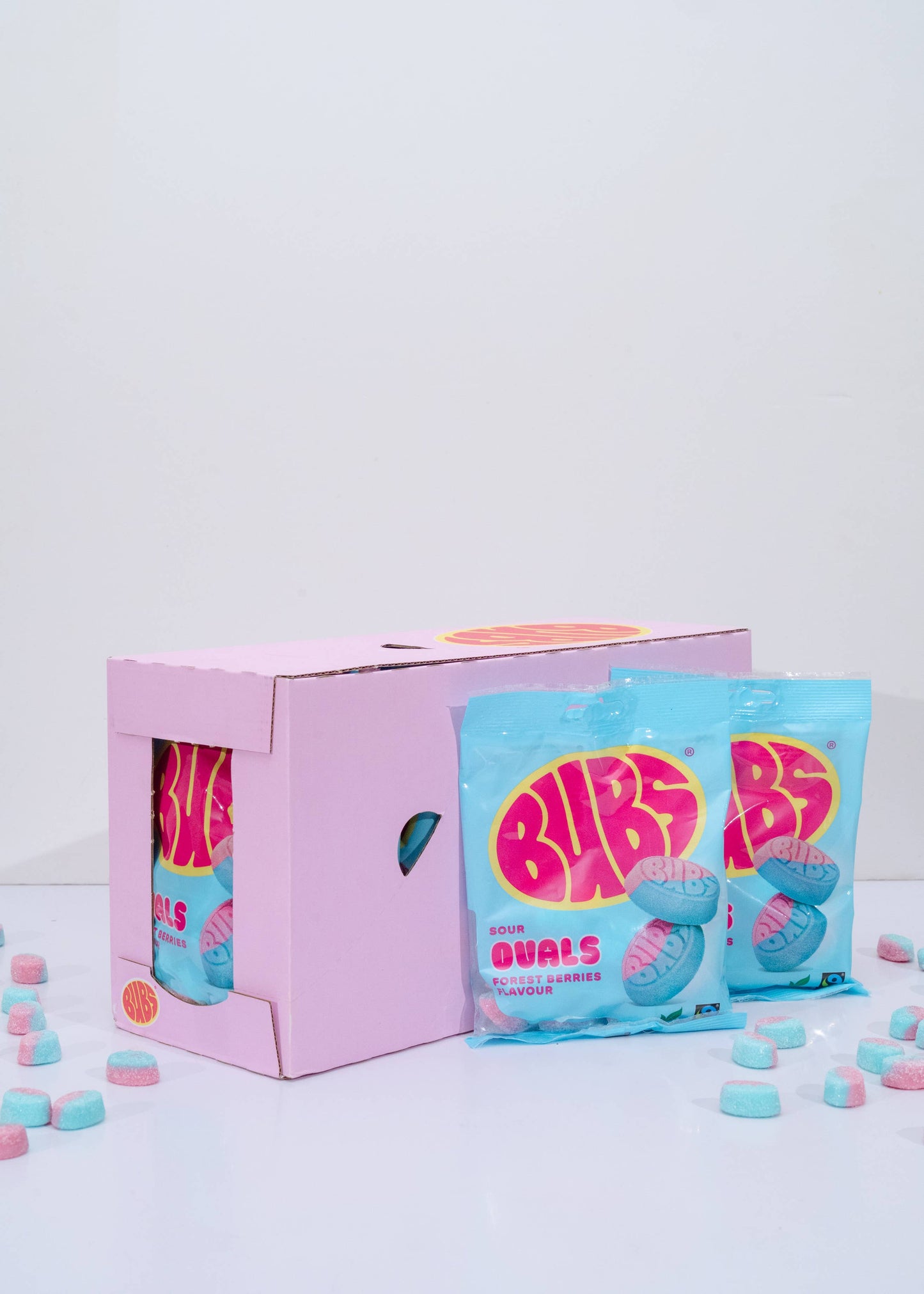 Bubs Swedish Candy - Sour Forrest Berries Raspberry / Blueberry - 12 Pack Case