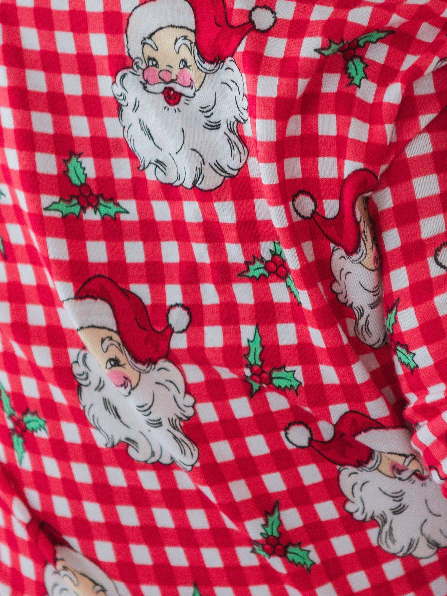 SoftSnooze™ Baby Girls Bamboo Viscose Red Dear Santa Convertible Ruffle One Piece Footie Pajama