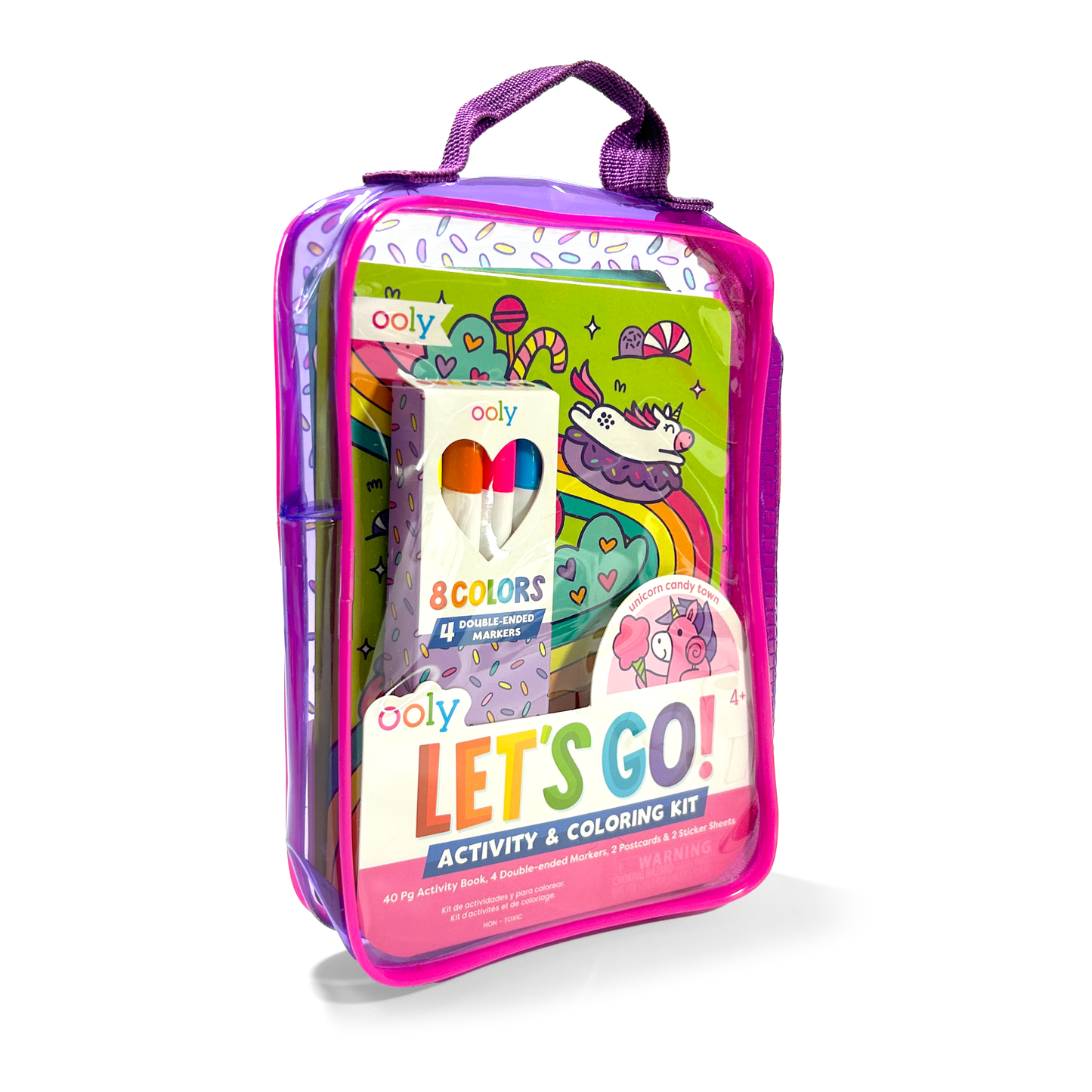Let's Go!: Activity & Coloring Kit - Unicorn Candy Town