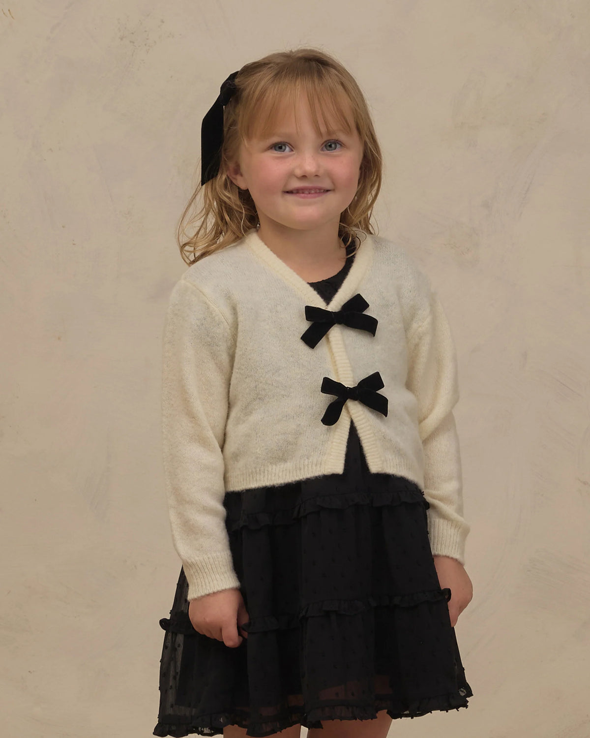Noralee Bow Cardigan Ivory
