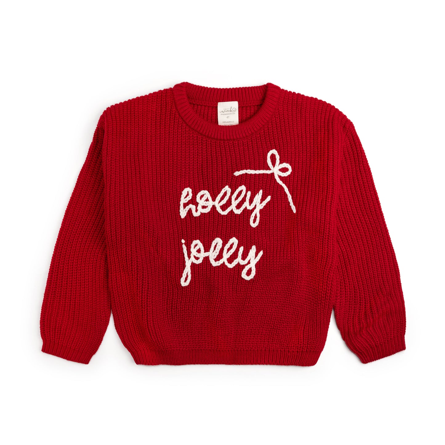 Holly Jolly Bow Christmas Sweater - Kids