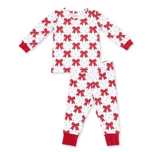 Festive Bows Longe Sleeve Loungeware Set