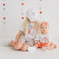 Patchwork Bow Patch Short Sleeve Romper - Fourth of July