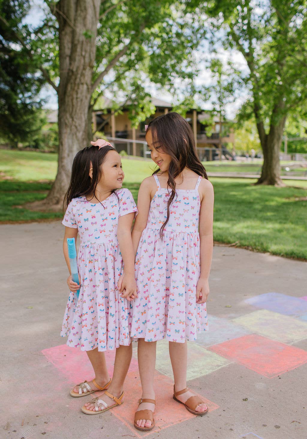 Camila Dress in Butterfly Rainbow | Girls Twirl Dress
