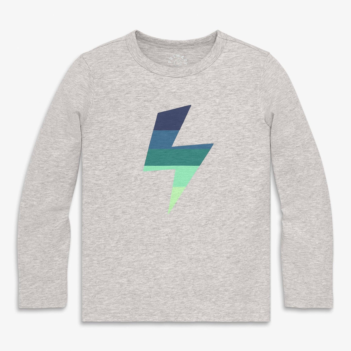 Kids long sleeve tonal bolt tee