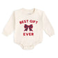 "Best Gift Ever" Patch Christmas Long-Sleeve Romper