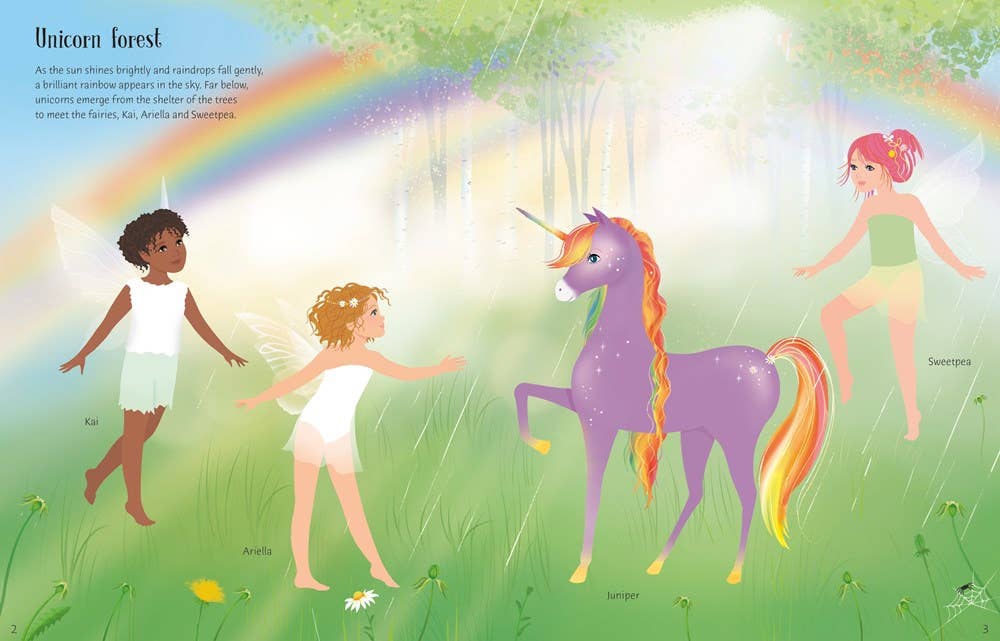 Sticker Dolly Dressing Rainbow Unicorns : Usborne