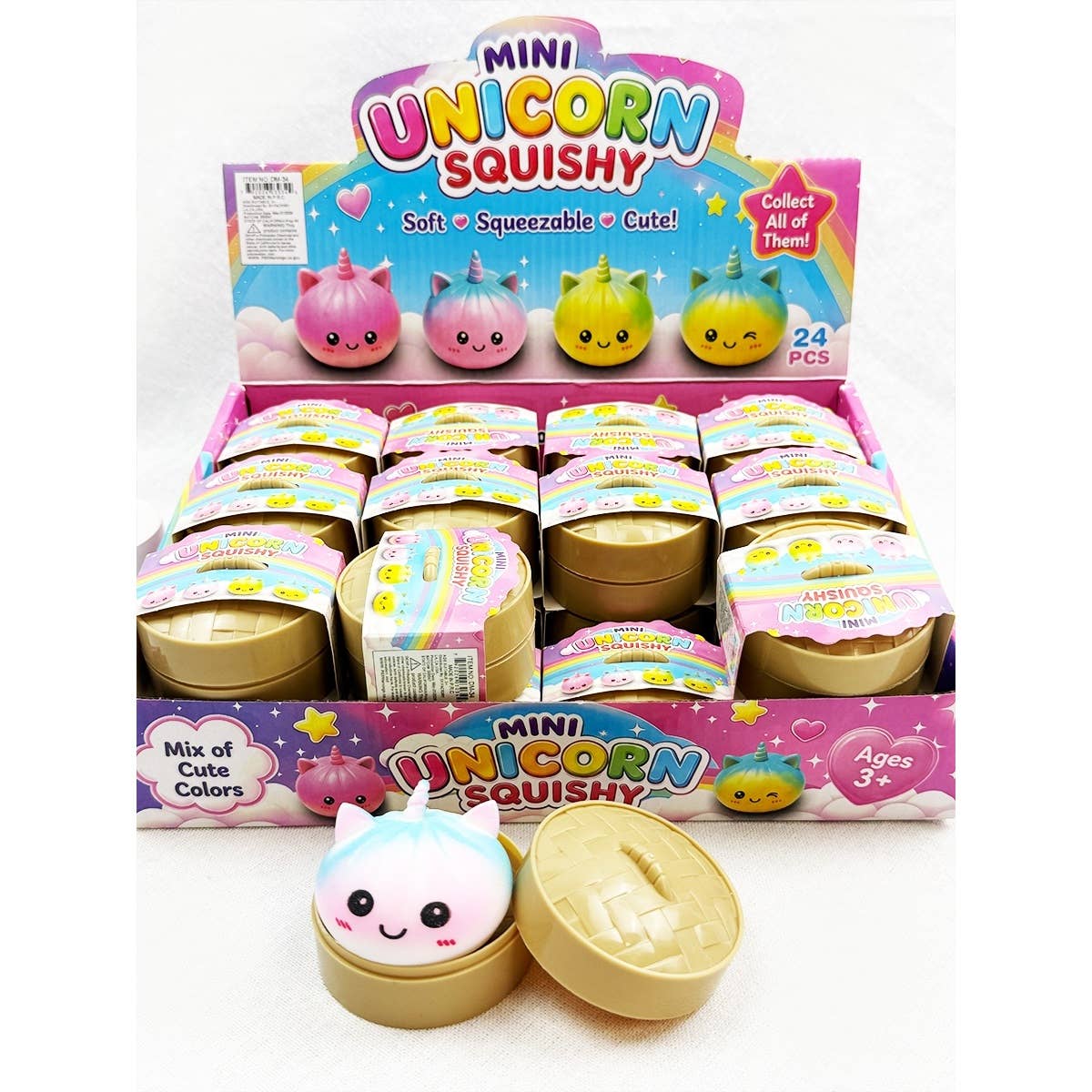 Mini Unicorn Mystery Dumpling Squishy with Steamer